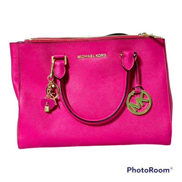 Michael Kors Handbags - Michael Kors Sutton Purse in Fuschia Pink